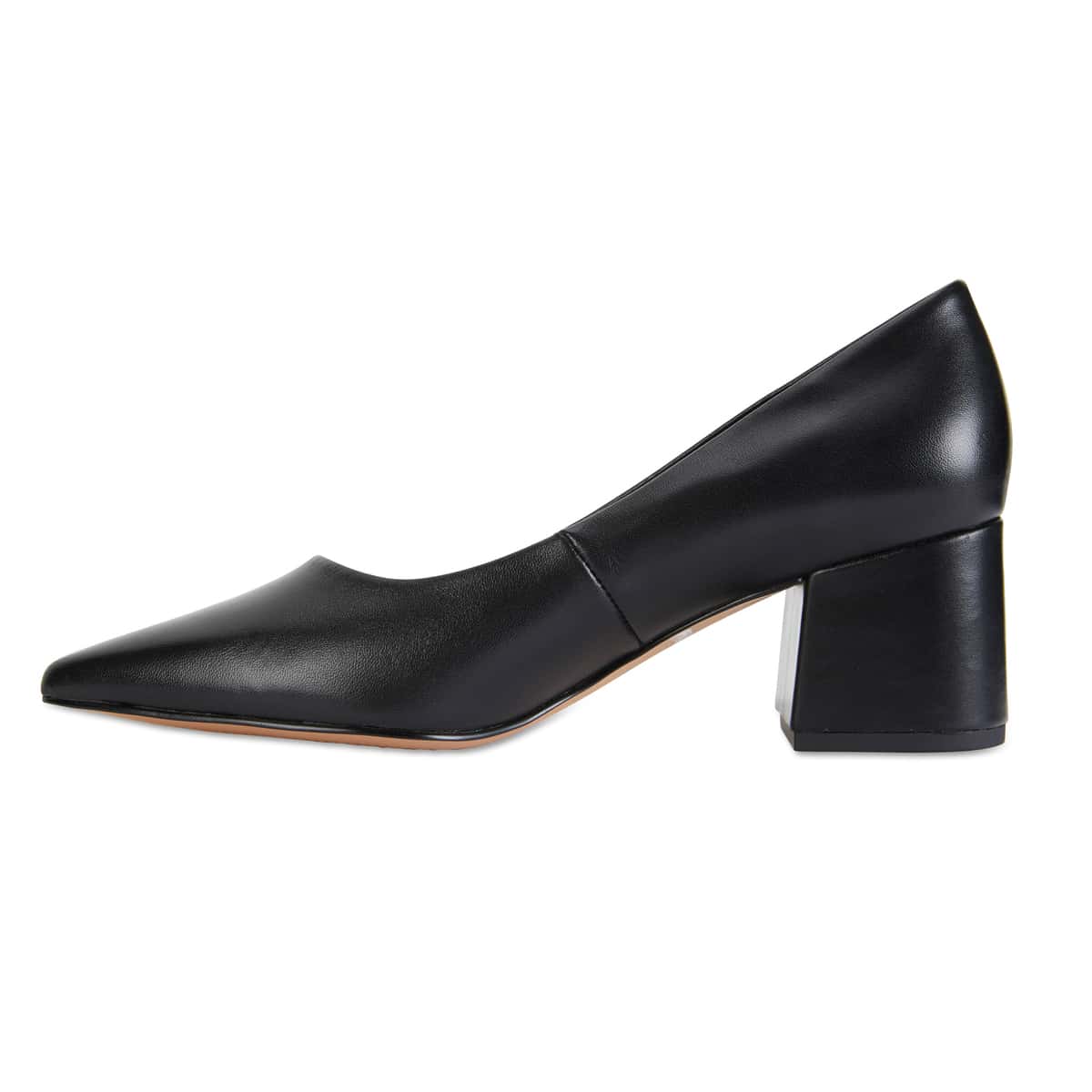 Idol Heel in Black Leather