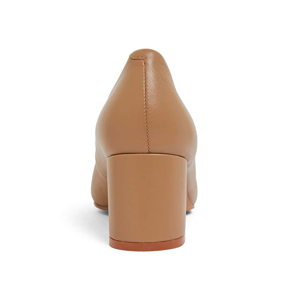 Idol Heel in Camel Leather