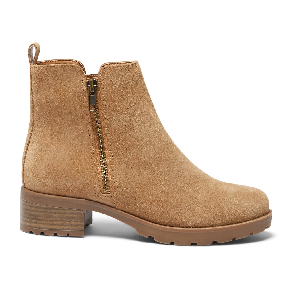 Indigo Boot in Tan Suede