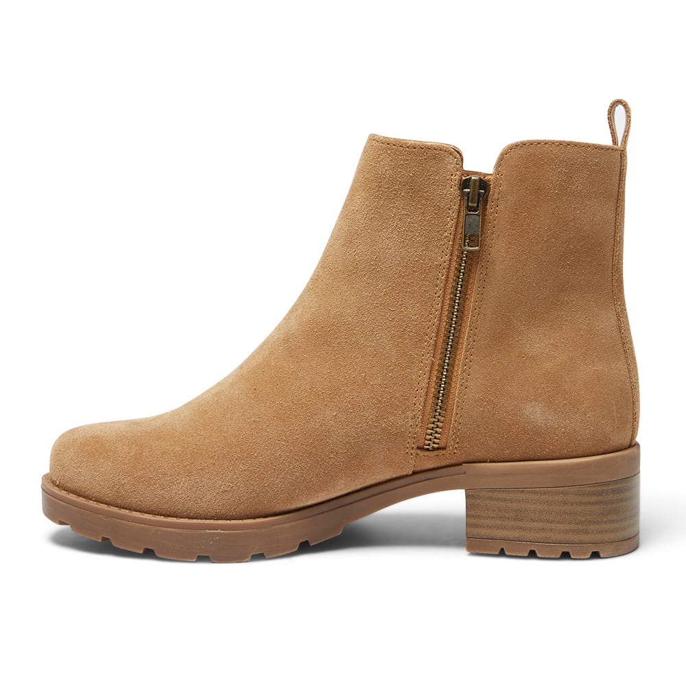 Indigo Boot in Tan Suede