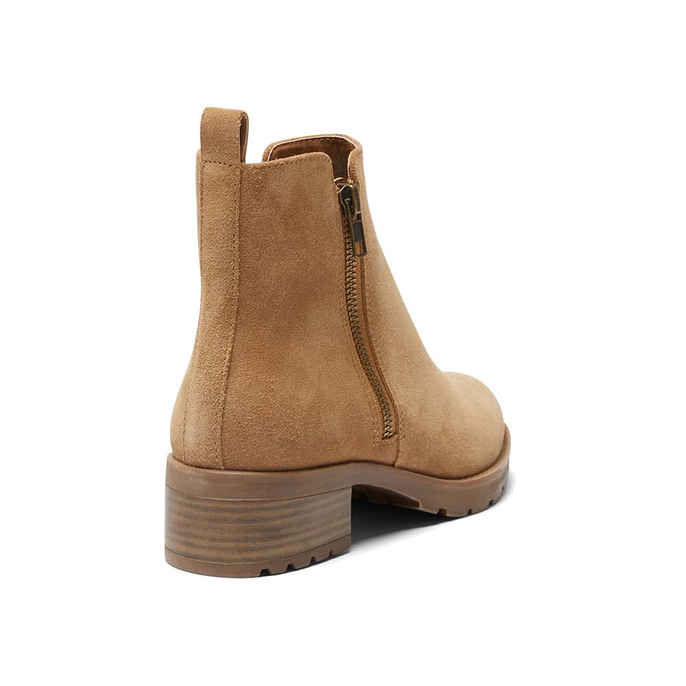 Indigo Boot in Tan Suede