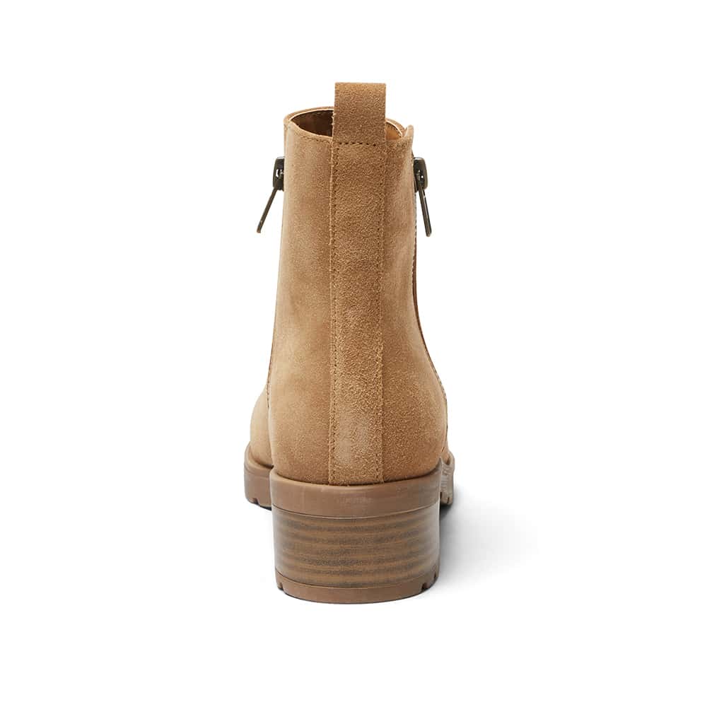Indigo Boot in Tan Suede