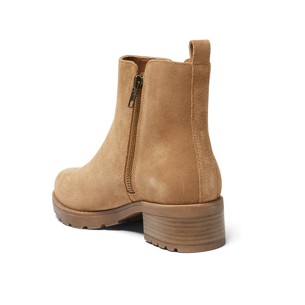 Indigo Boot in Tan Suede