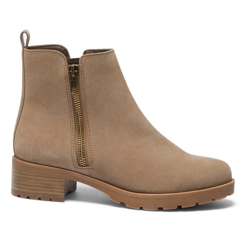 Indigo Boot in Taupe Suede