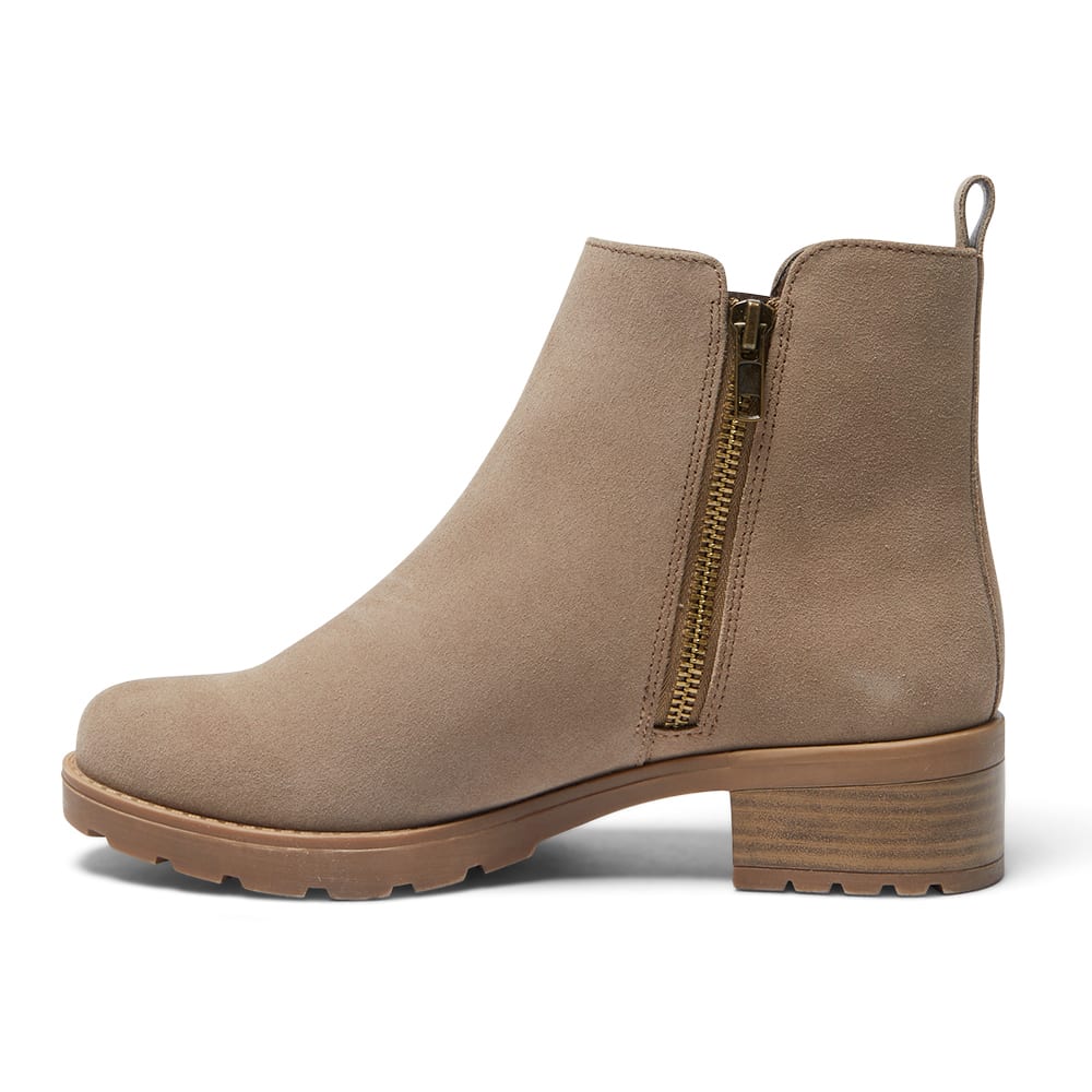 Indigo Boot in Taupe Suede