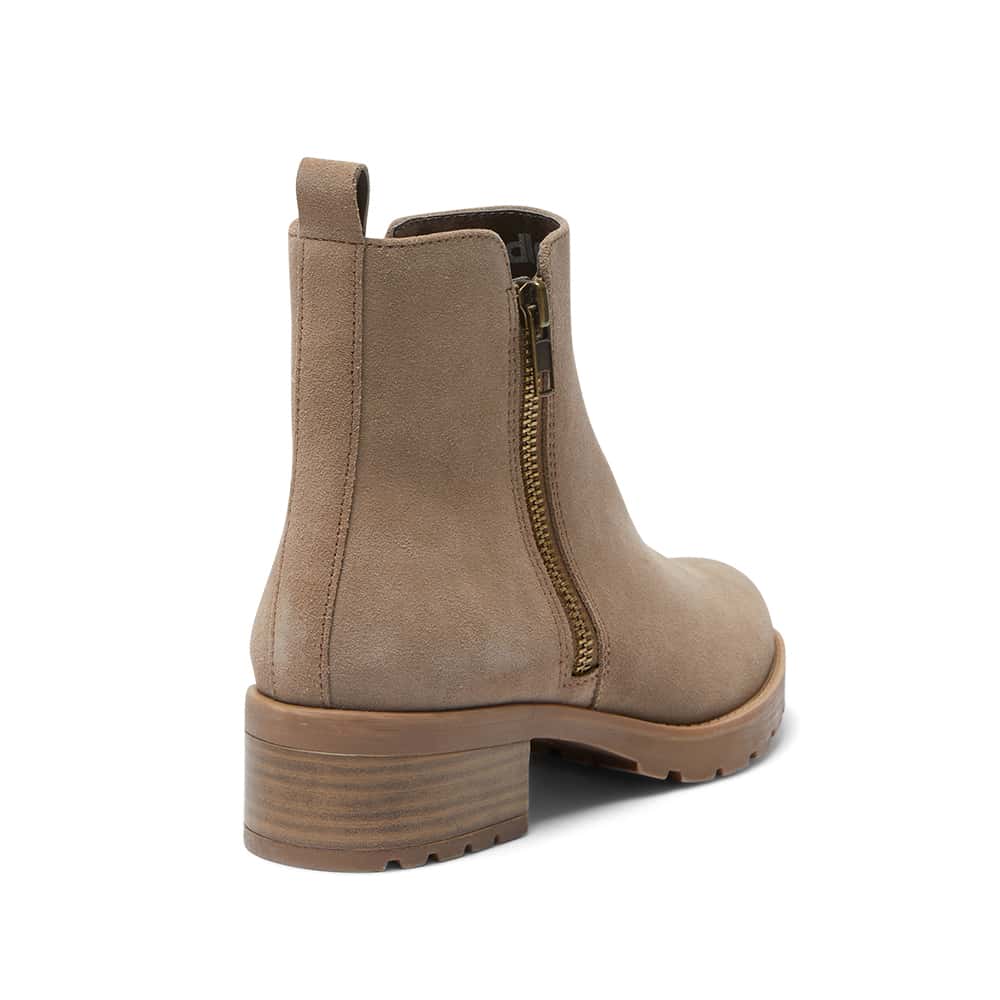 Indigo Boot in Taupe Suede