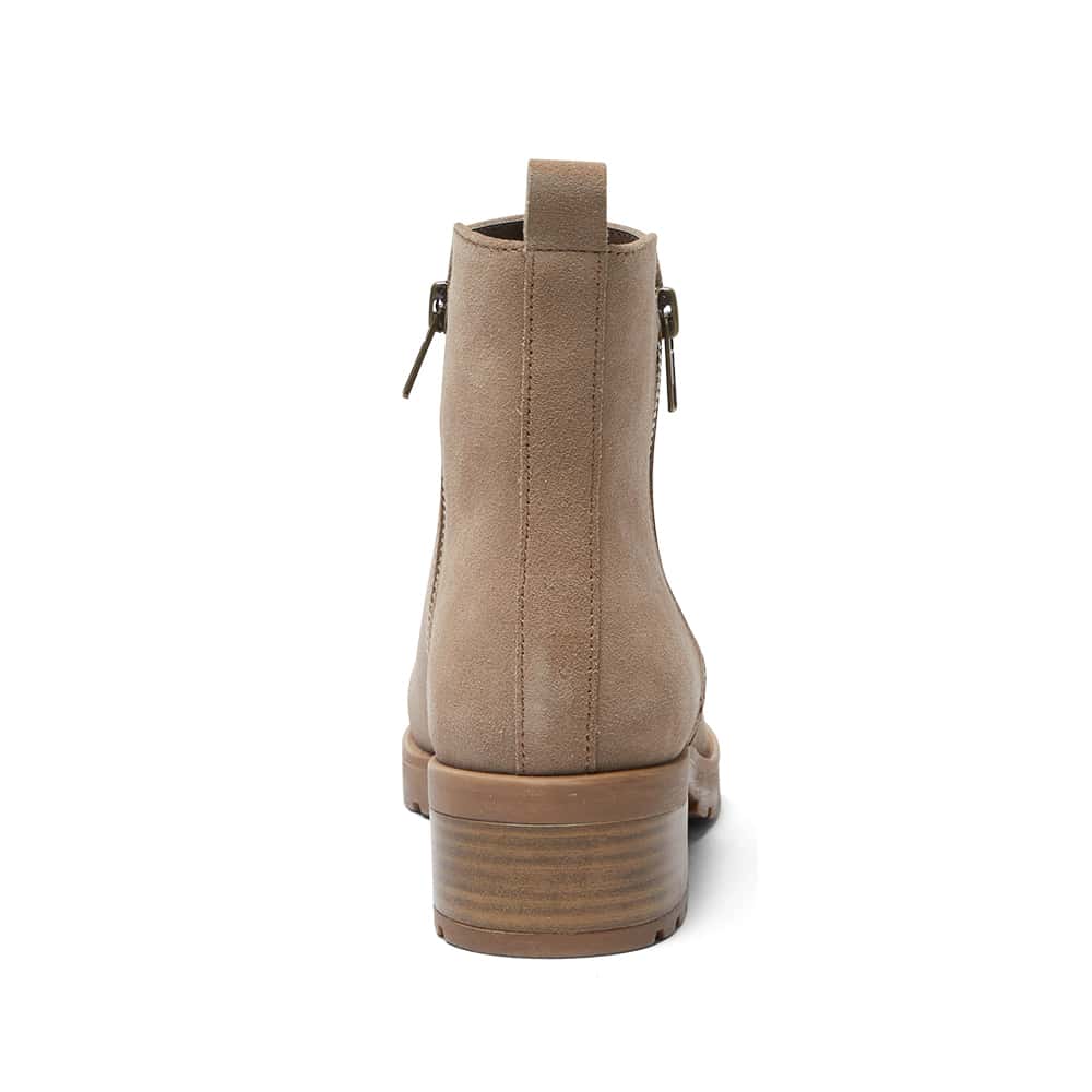 Indigo Boot in Taupe Suede
