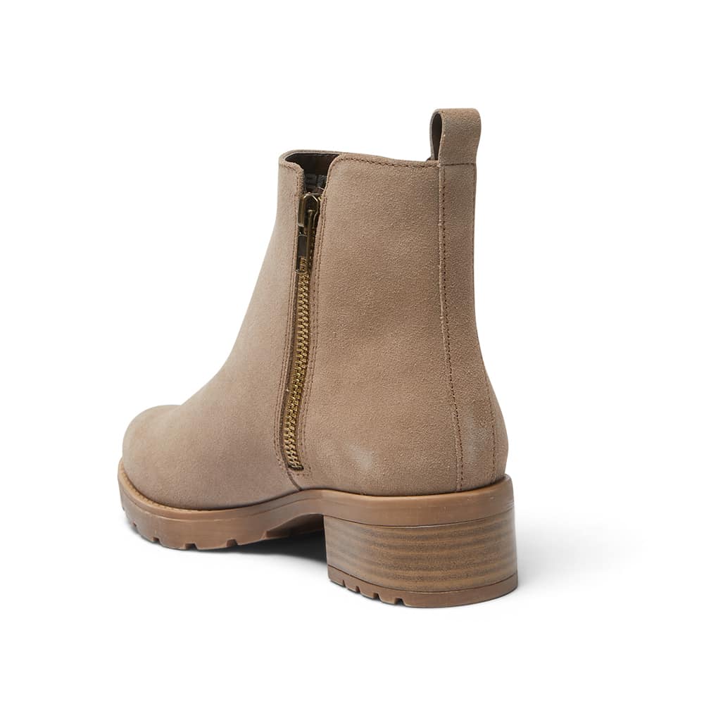 Indigo Boot in Taupe Suede