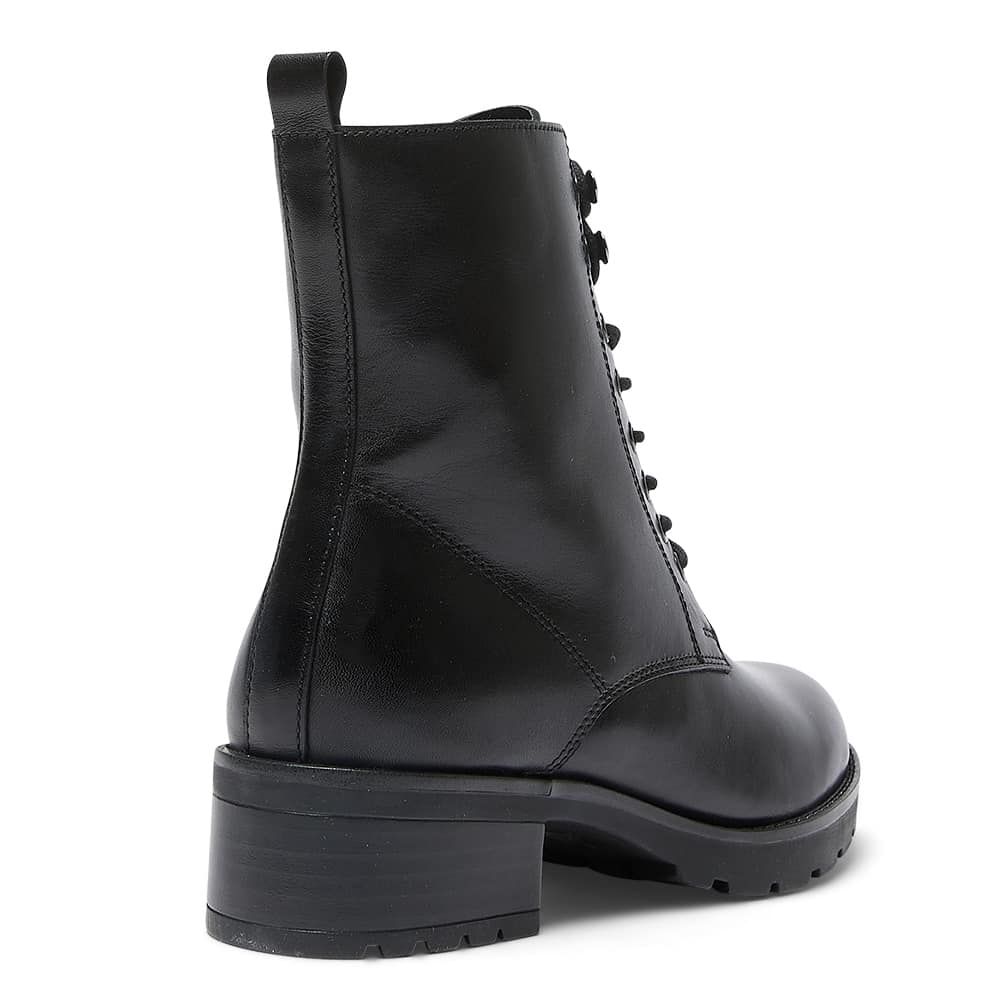 Inferno Boot in Black Leather