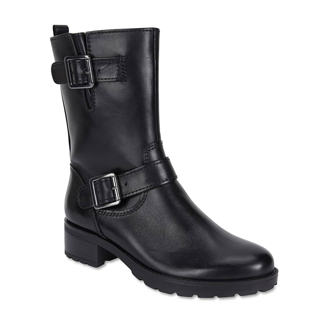 Istanbul Boot in Black Leather