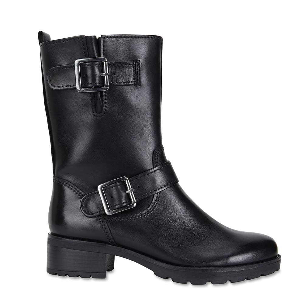 Istanbul Boot in Black Leather