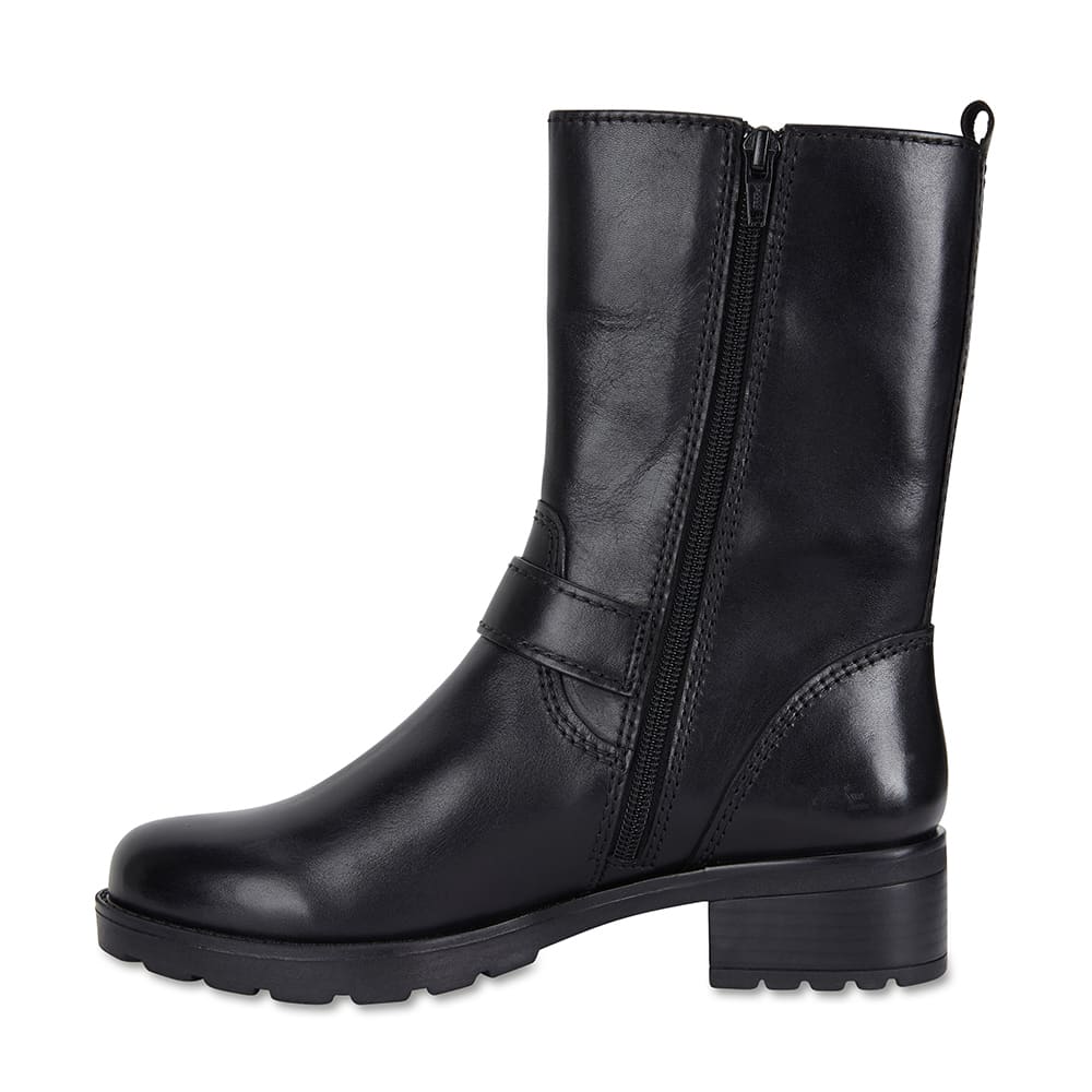 Istanbul Boot in Black Leather