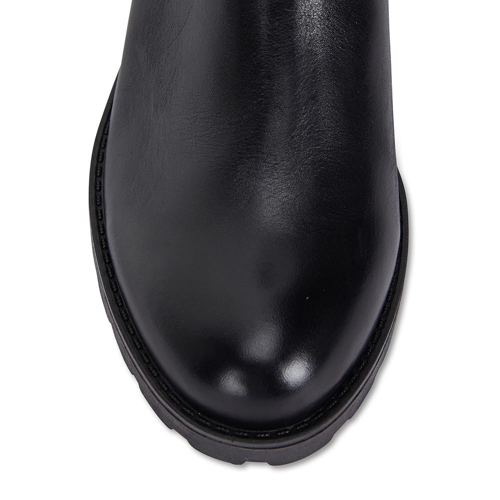 Istanbul Boot in Black Leather