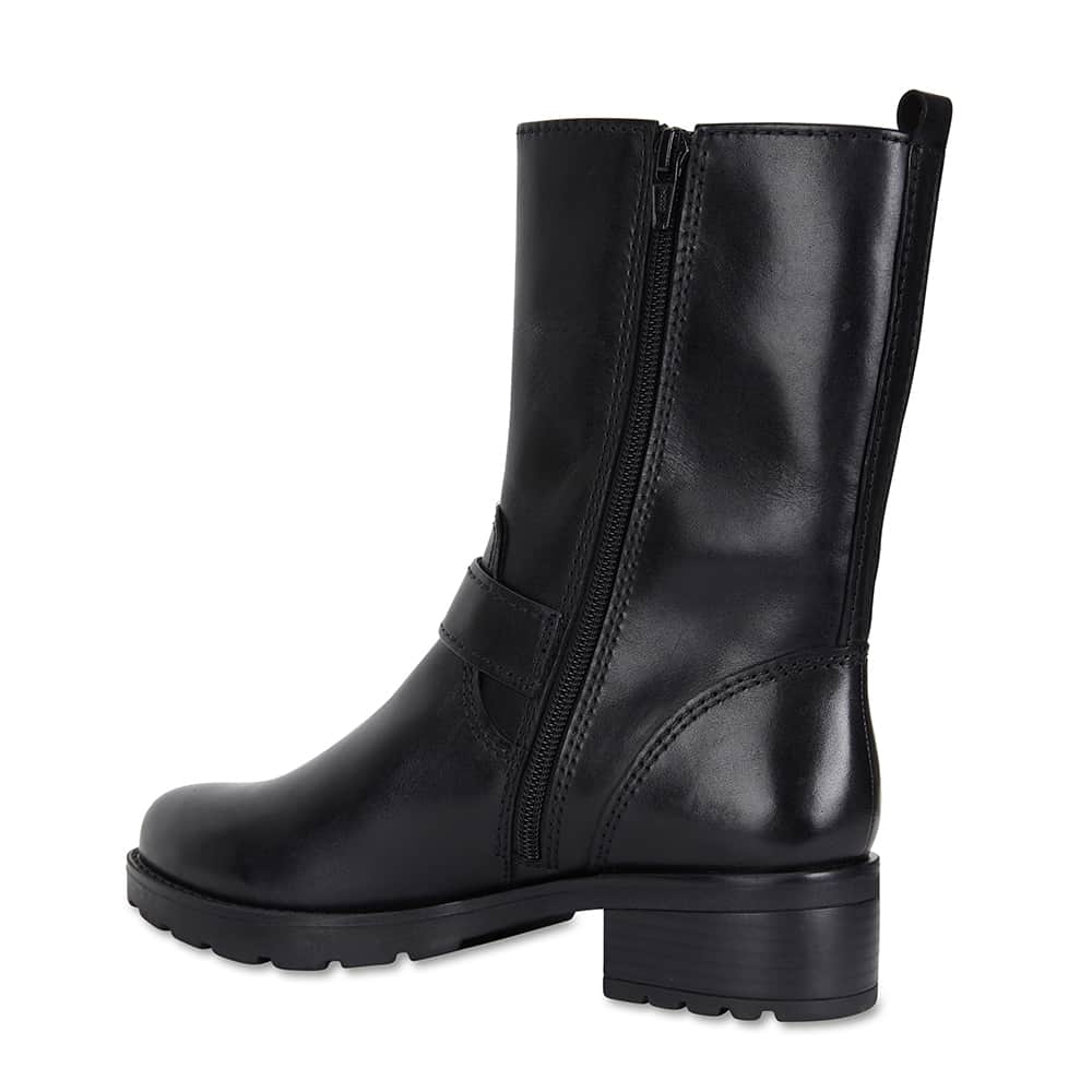 Istanbul Boot in Black Leather