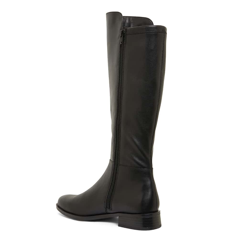 Jackpot Boot in Black Leather