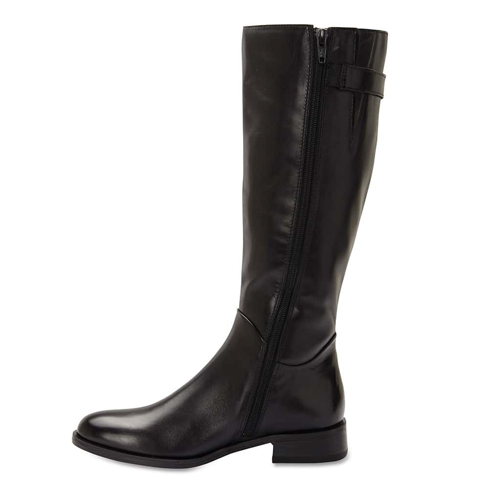 Jenna Boot in Black Leather