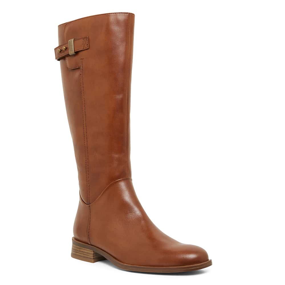 Jenna Boot in Mid Brown Leather