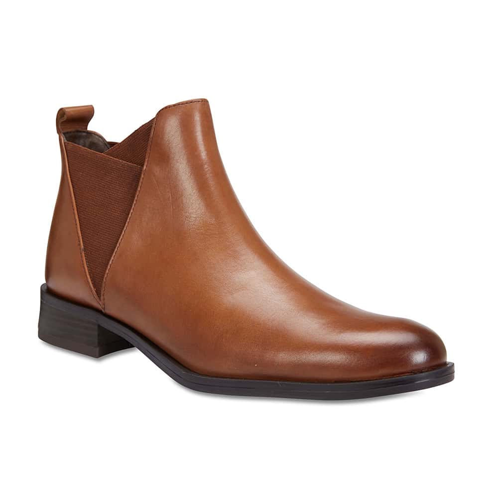 Jersey Boot in Mid Brown Leather