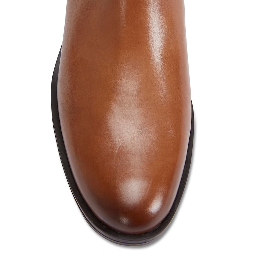 Jersey Boot in Mid Brown Leather
