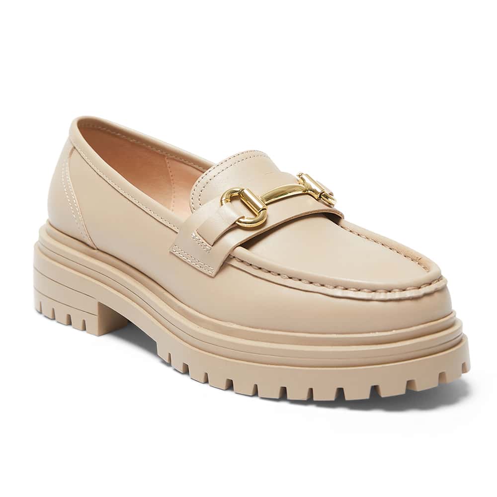 Kalista Loafer in Nude Leather Sandler Shoe HQ