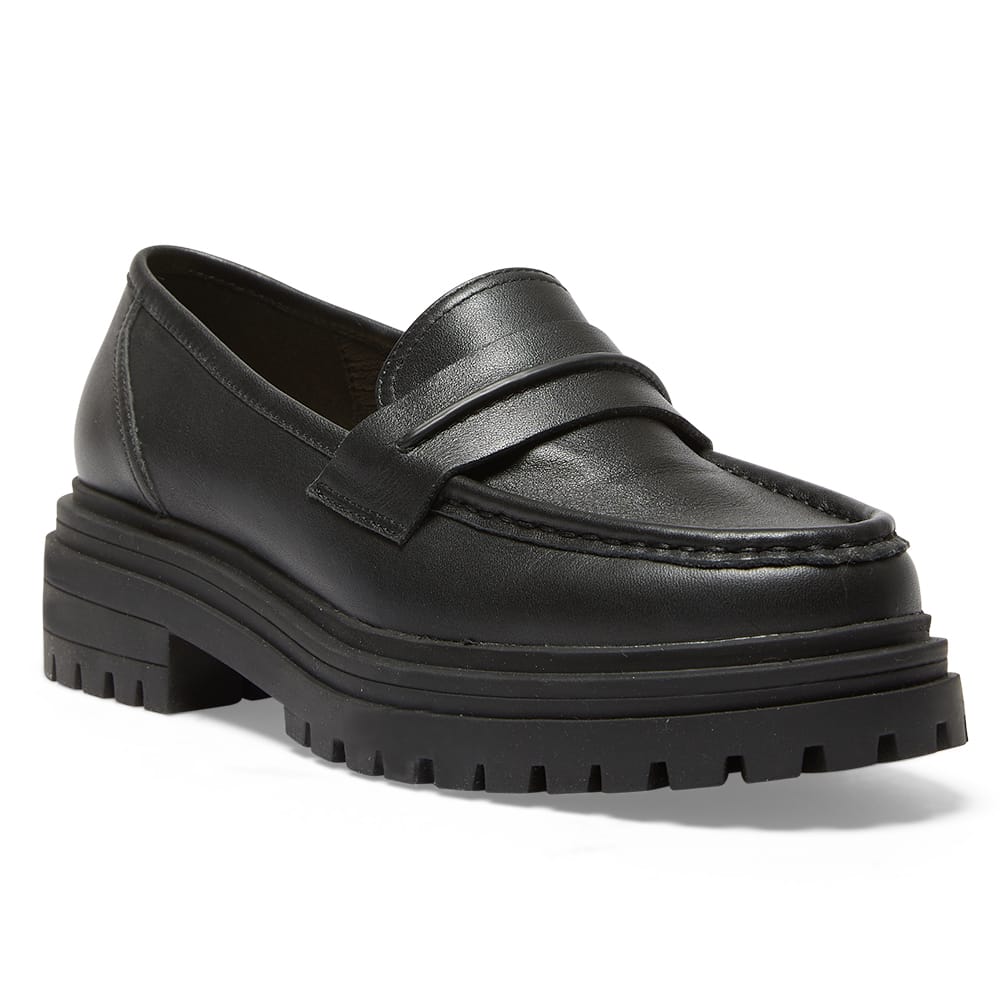 Kandy Loafer in Black Leather