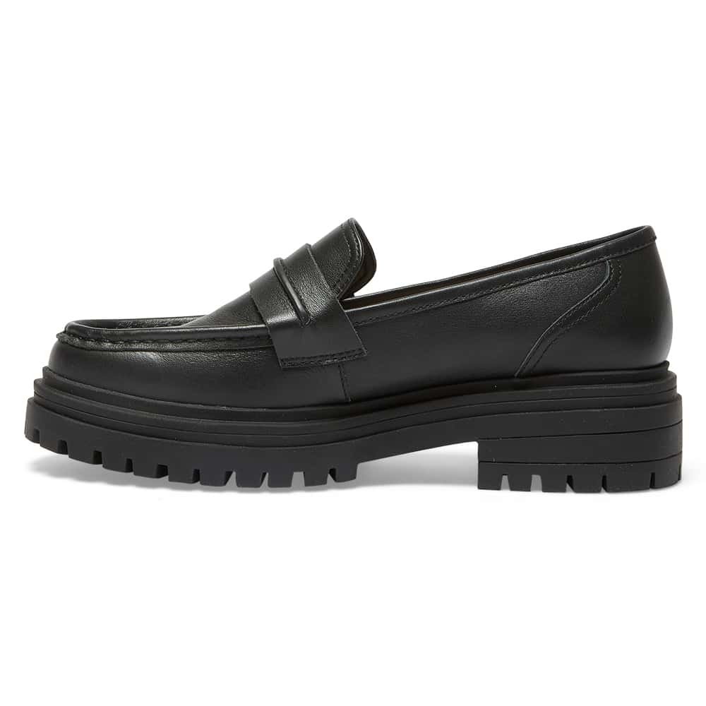 Kandy Loafer in Black Leather