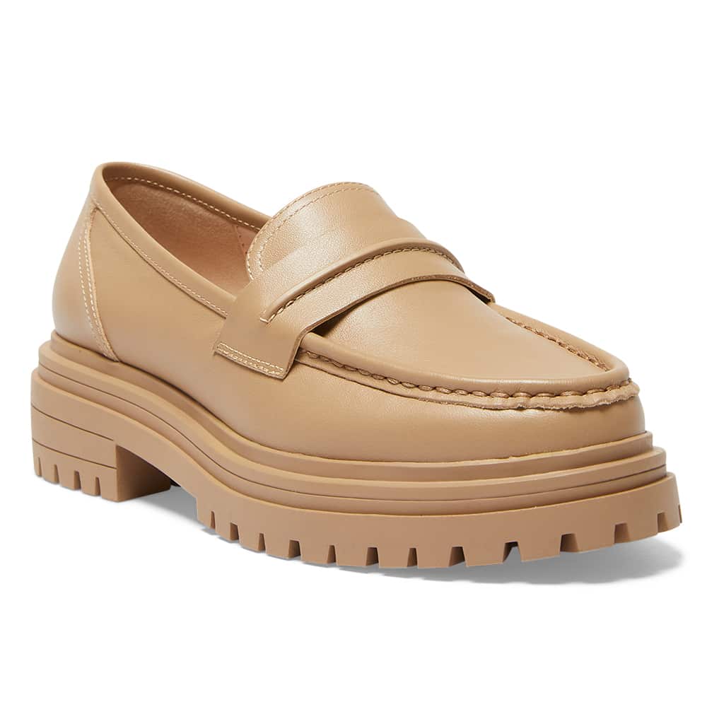 Kandy Loafer in Camel Leather