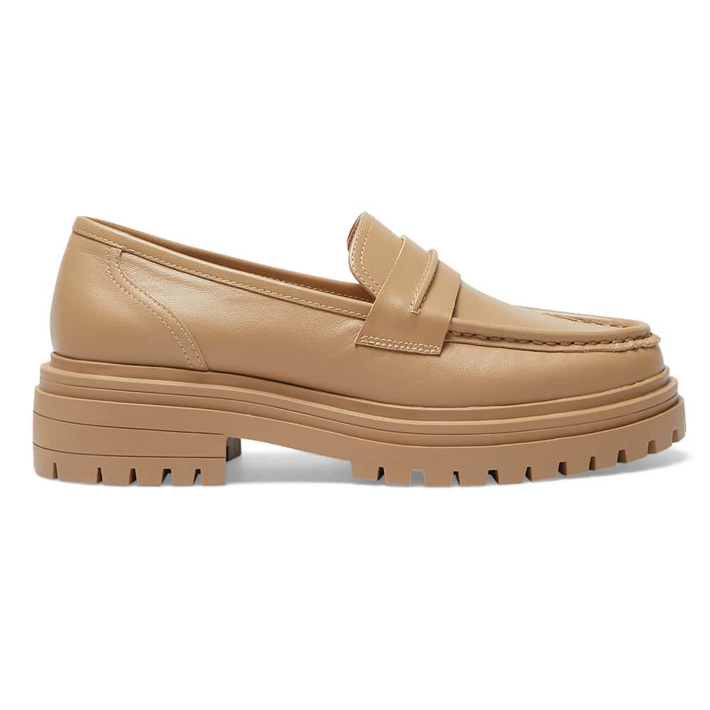 Kandy Loafer in Camel Leather