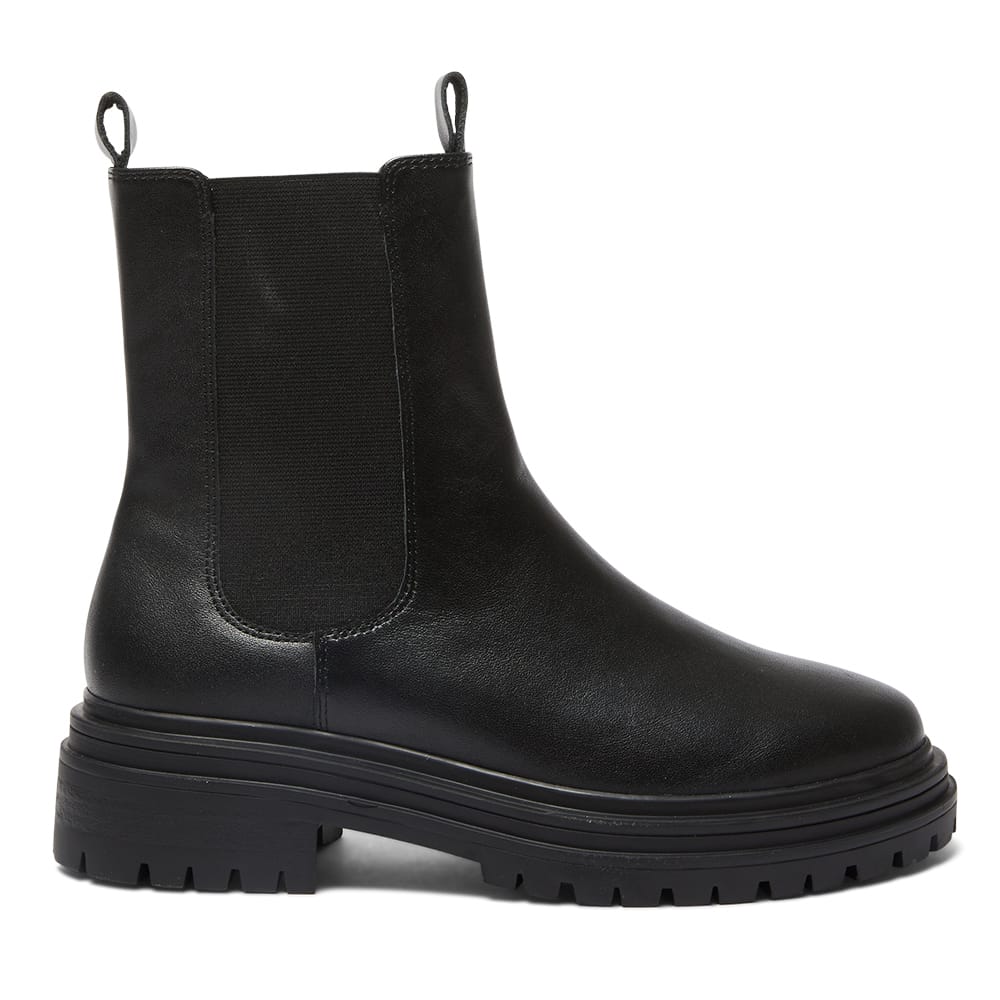 Kansas Boot in Black Leather