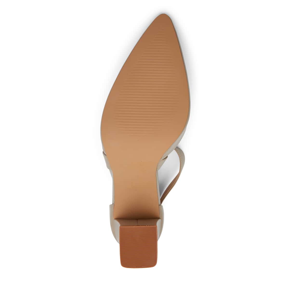 Kara Heel in Nude Leather