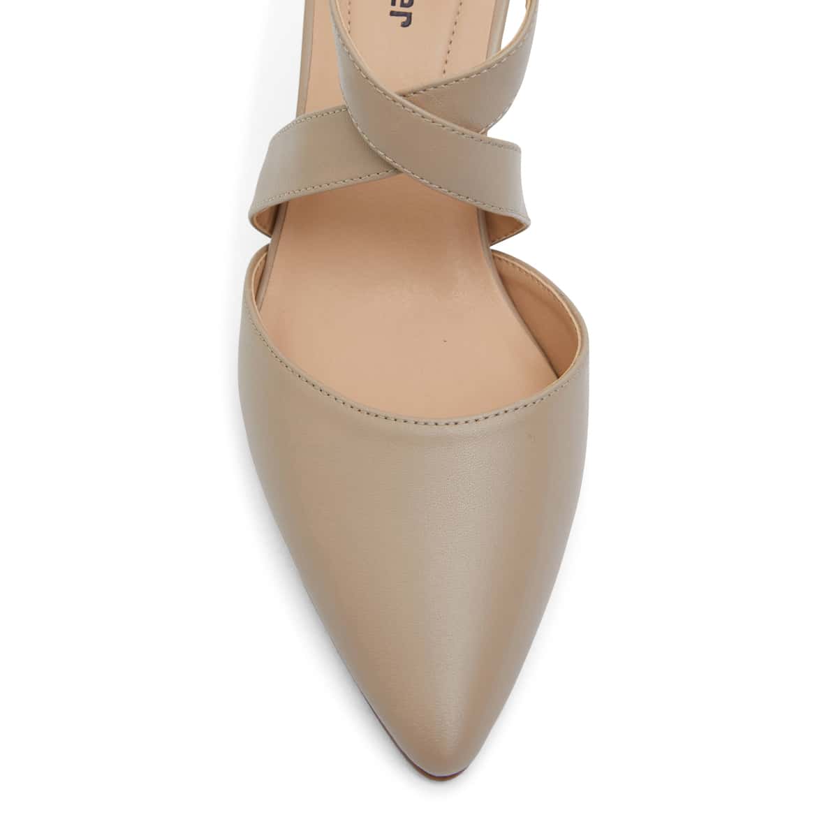 Kara Heel in Nude Leather