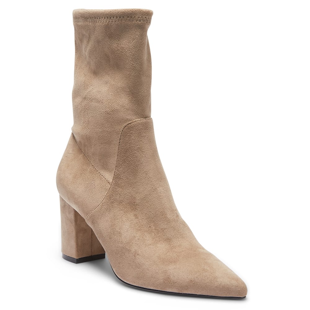Karly Boot in Taupe Suede Look