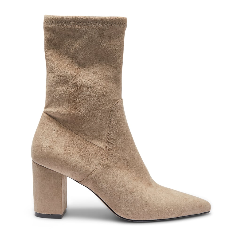 Karly Boot in Taupe Suede Look