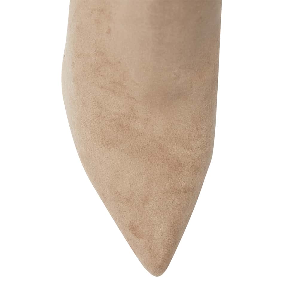 Karly Boot in Taupe Suede Look