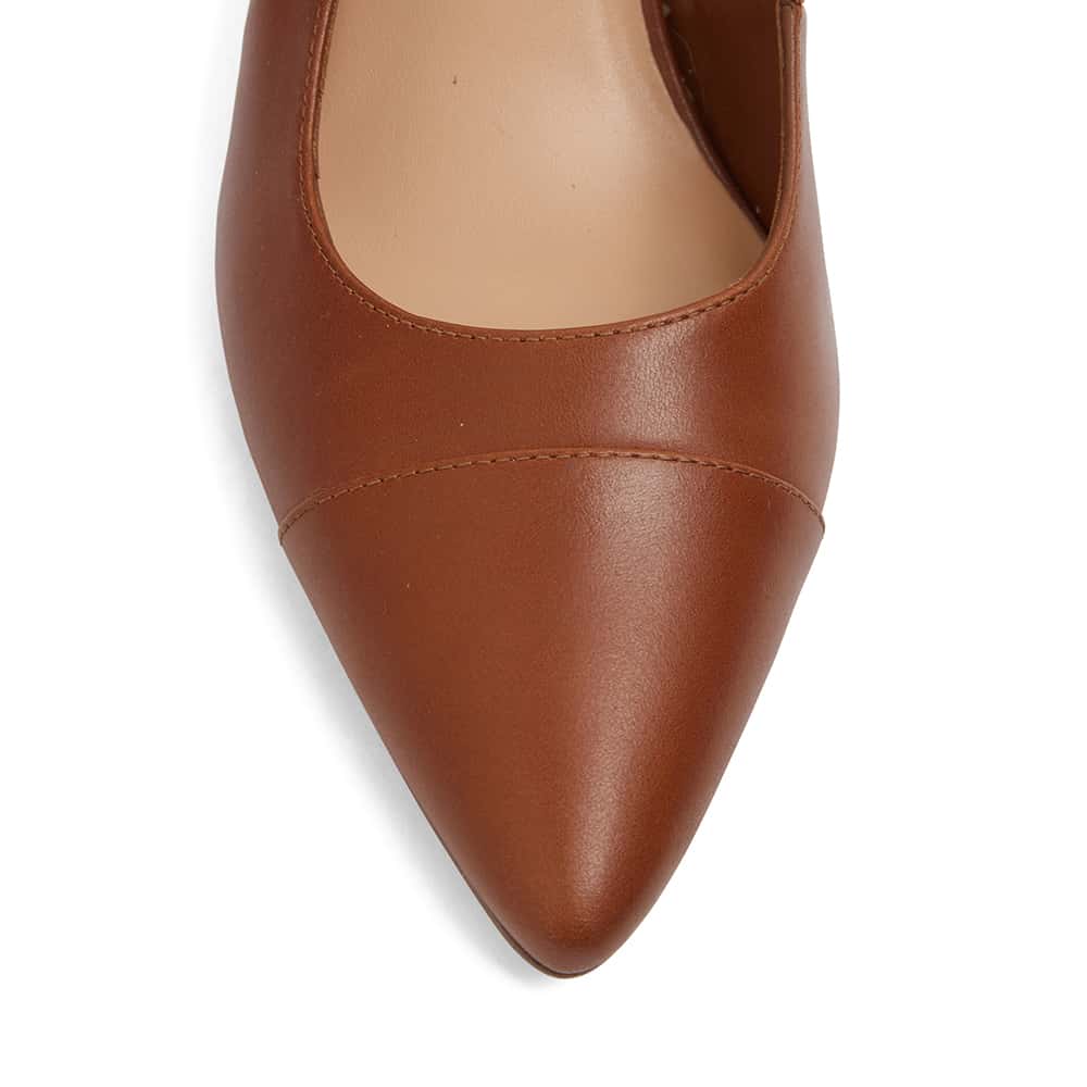Kirsty Heel in Cognac Leather