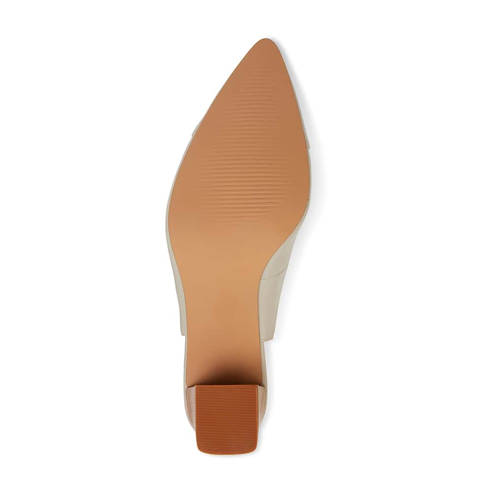 Kirsty Heel in Ivory Leather