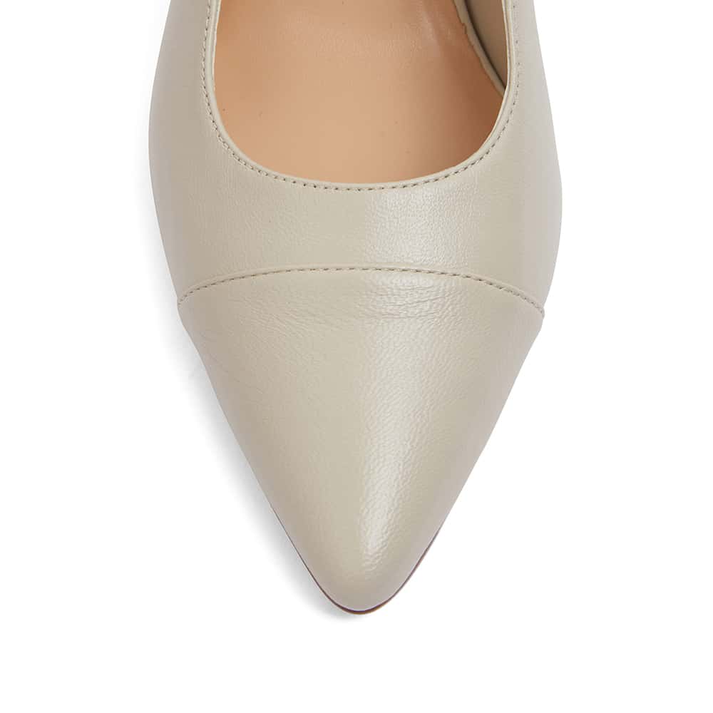 Kirsty Heel in Ivory Leather