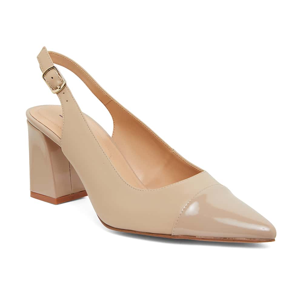 Kirsty Heel in Nude Leather