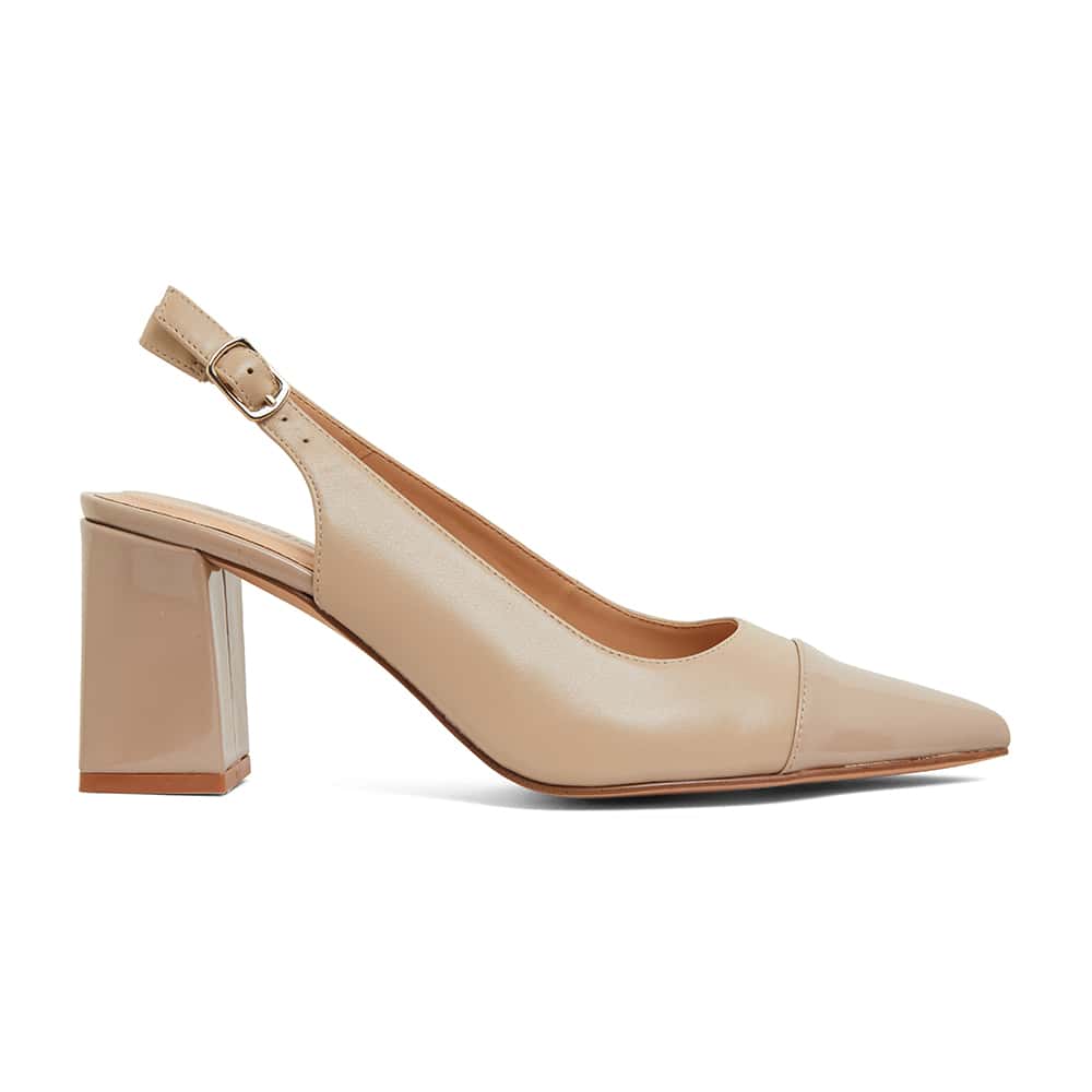 Kirsty Heel in Nude Leather