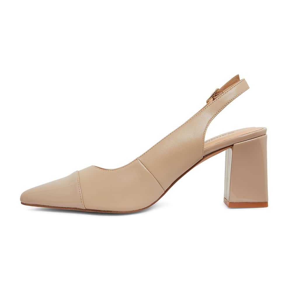 Kirsty Heel in Nude Leather