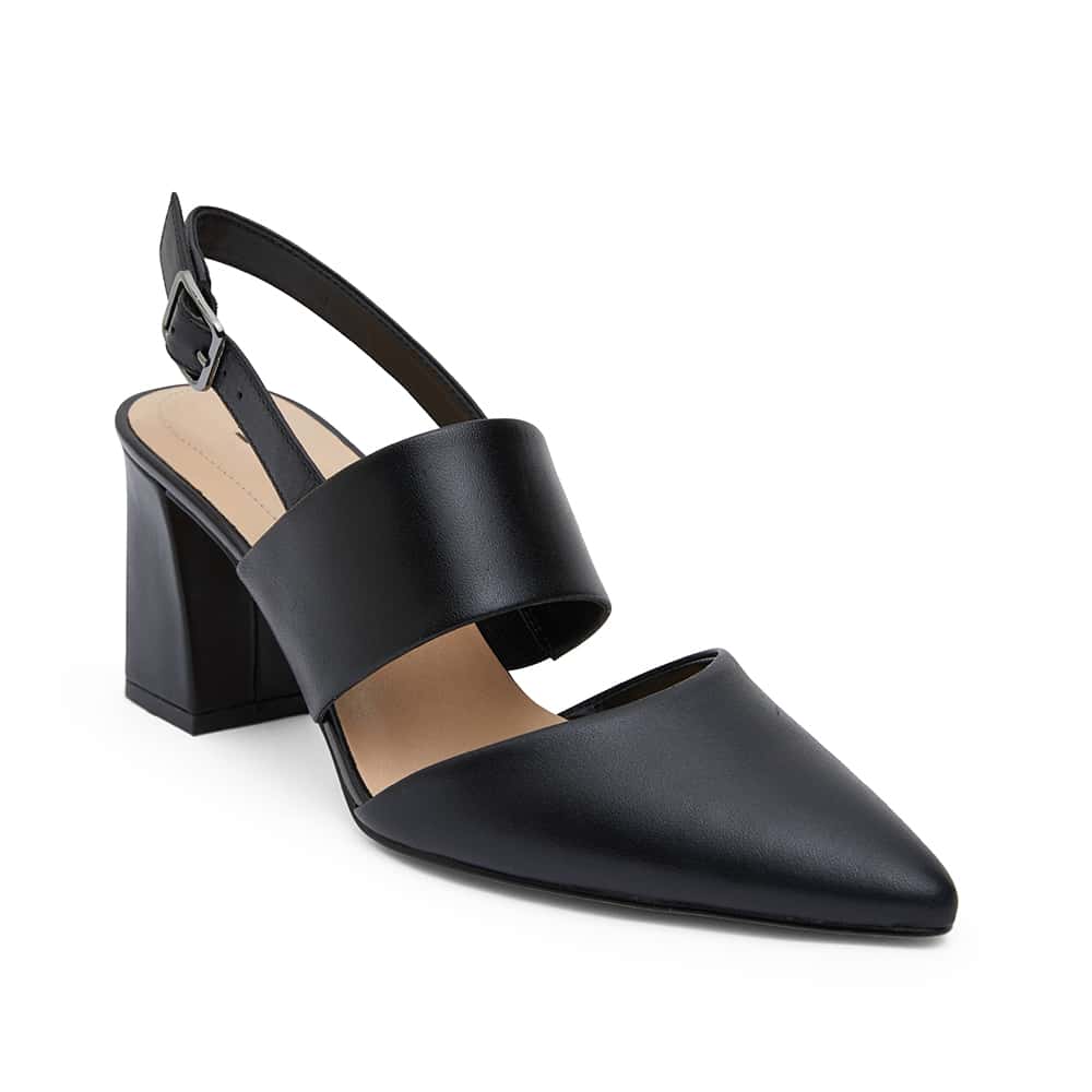 Kitson Heel in Black Leather