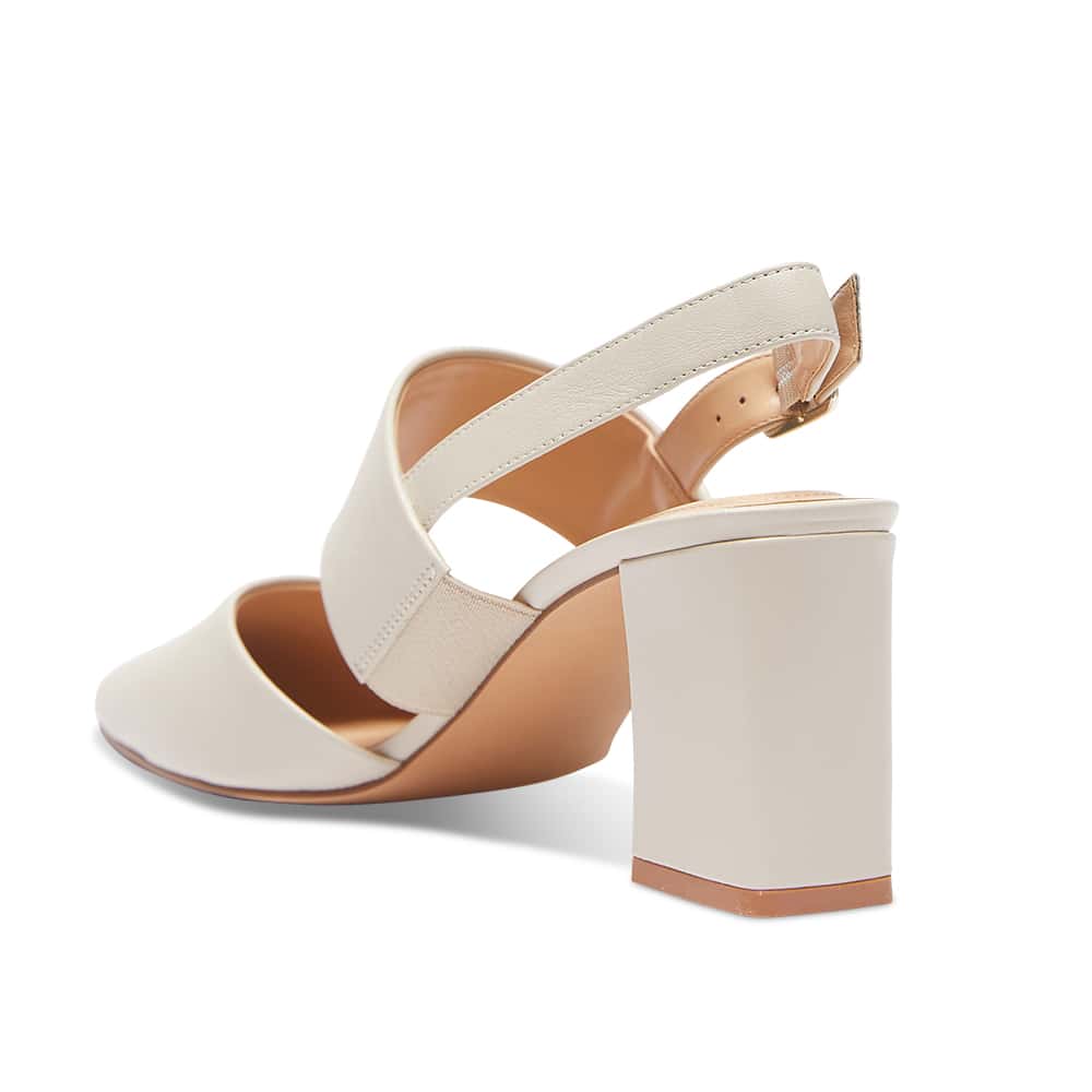Kitson Heel in Ivory Leather