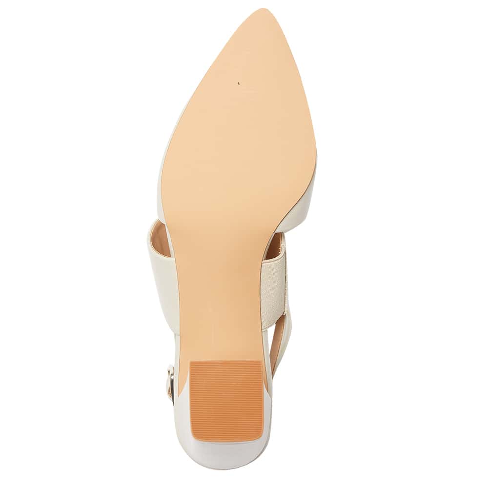 Kitson Heel in Ivory Leather