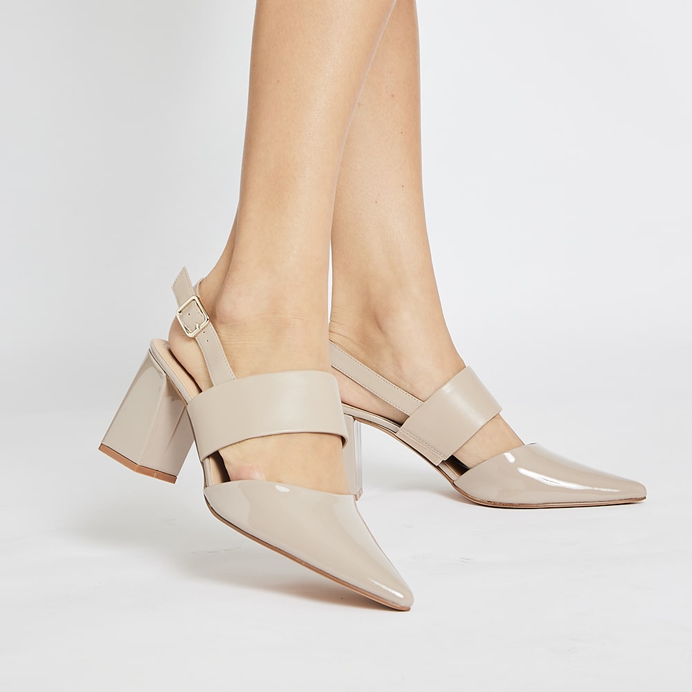 Kitson Heel in Nude Patent