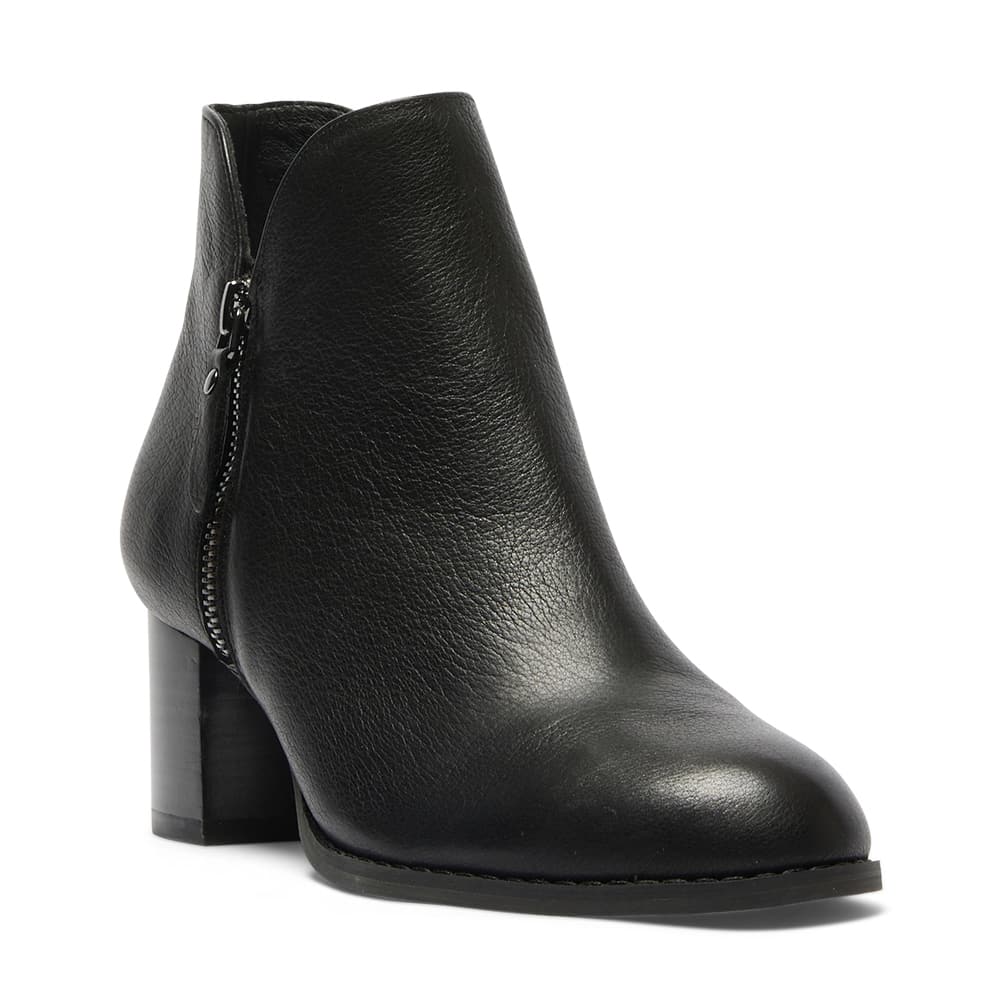 Latch Boot in Black Leather
