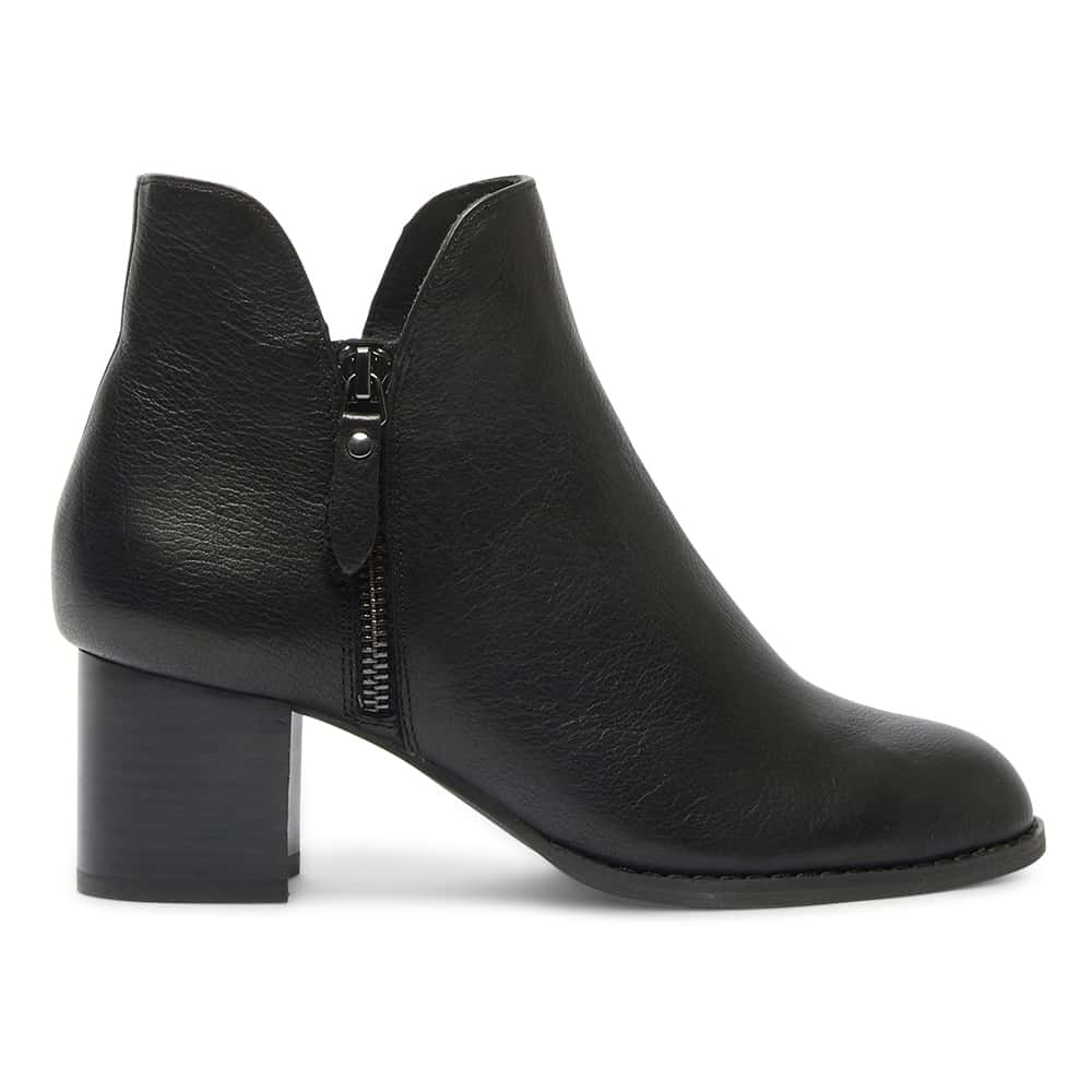 Latch Boot in Black Leather