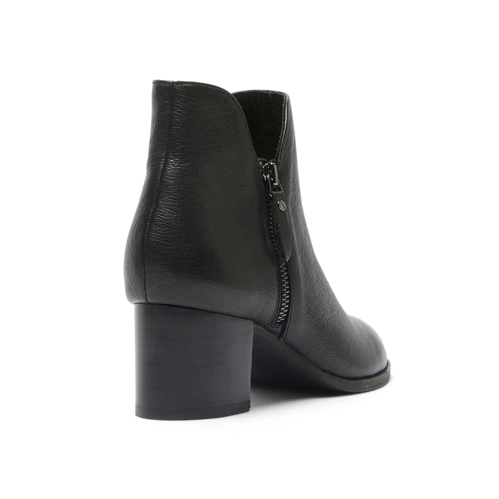 Latch Boot in Black Leather