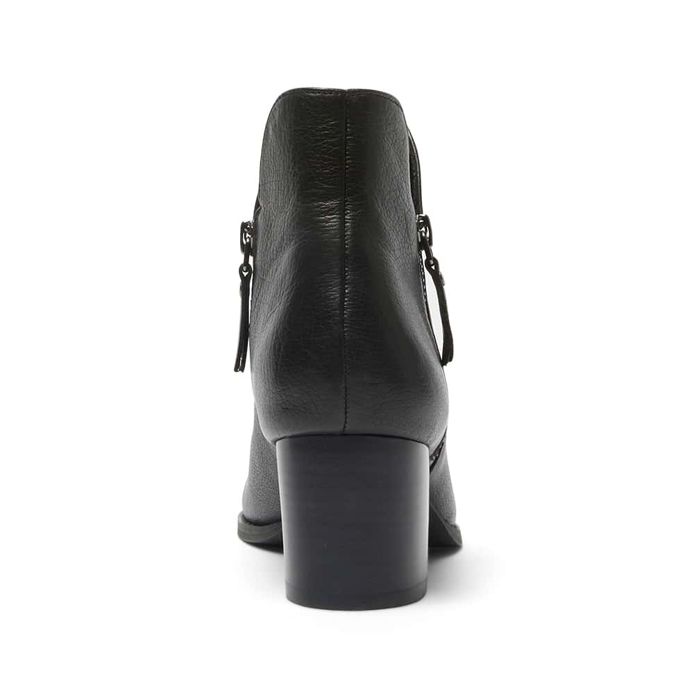 Latch Boot in Black Leather