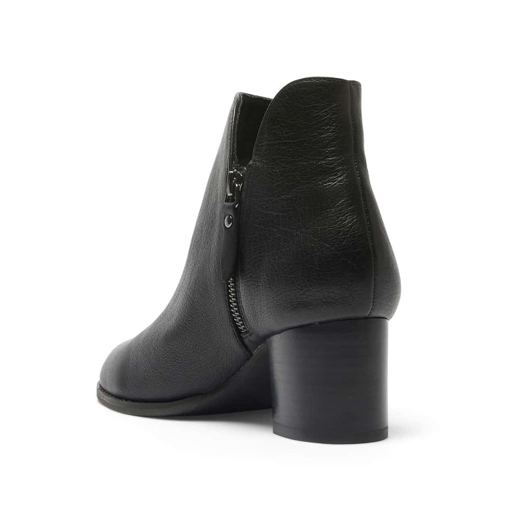 Latch Boot in Black Leather