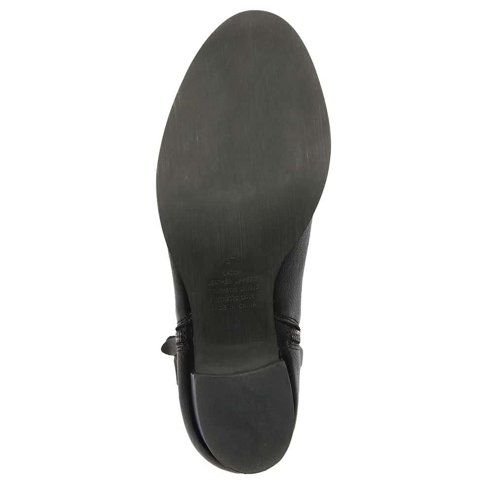Latch Boot in Black Leather